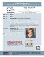 BQA Training Schedule - Rexburg 3-27-25